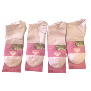 12 pares calcetas cortas tipo soquetes para mujer color blanco EUR 36-41
