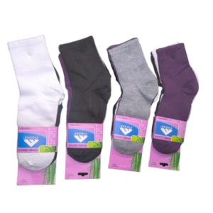 12 calcetas Largas Media Caña para mujer colores variados
