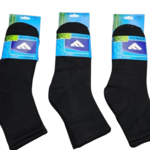 12 calcetas Largas Media Caña para Hombre color negro EUR 40-46